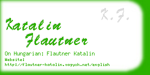 katalin flautner business card